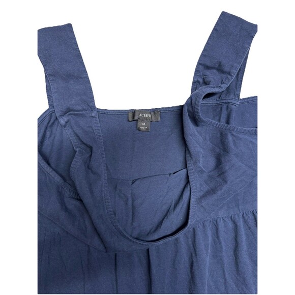 J Crew Striped Tiered Maxi Dress Womens Medium Navy Sleeveless Sundress Peplum - Picture 3 of 8